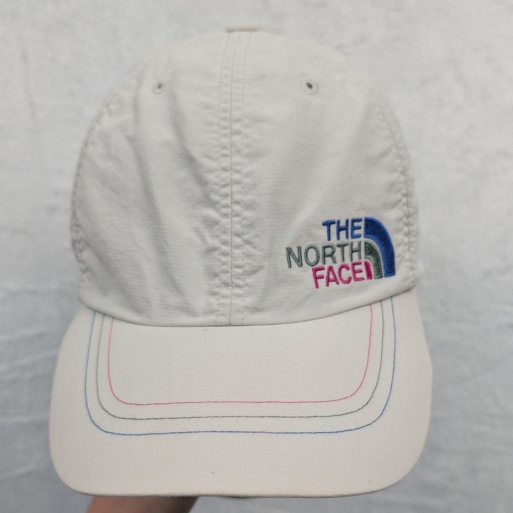 The North Face Hat Mens L/XL Cream Gorpcore Outdoor Embroidered Adjustable Strap